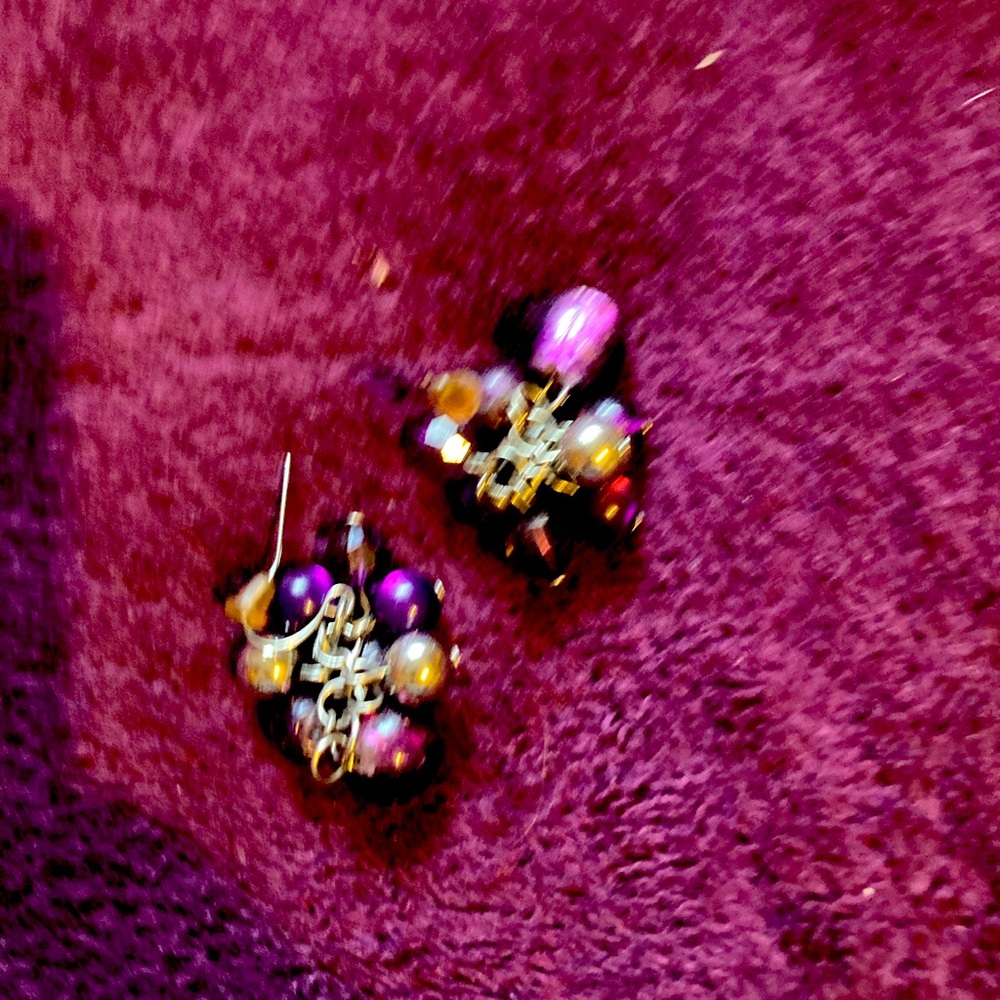 Vintage grape earrings